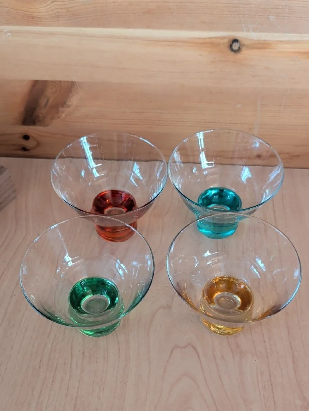 4 Sagaform Club Martini Colorful Glasses.